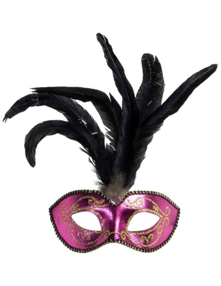 Masque carnaval avec plumes