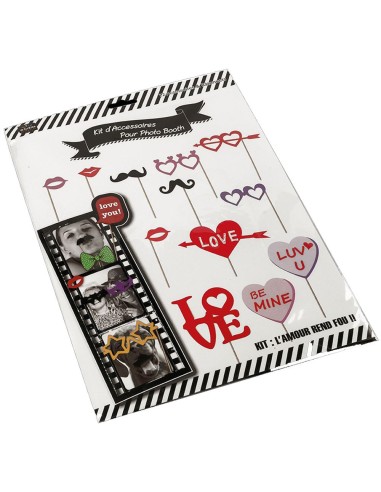 Kit accessoires amour photo booth