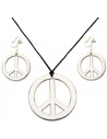 Boucles d'oreille et collier peace and love