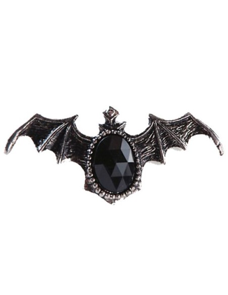 Bague diamant noir chauve-souris