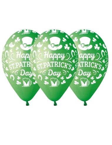 10 ballons vert Saint Patrick