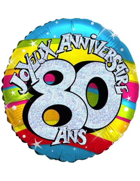 Ballon joyeux anniversaire 80 ans