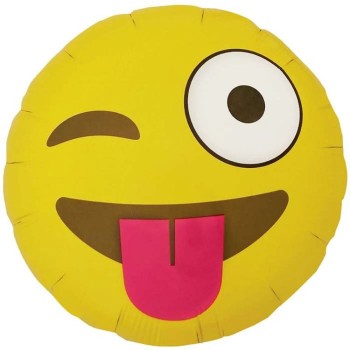 Ballon smiley clin d'oeil et tire la langue