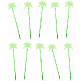 10 bâtons mélangeurs palmier vert