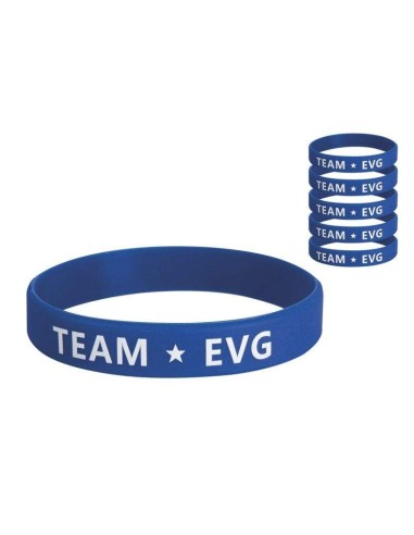 6 bracelets bleus Team EVG