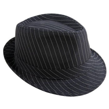 Chapeau borsalino rayé noir et blanc