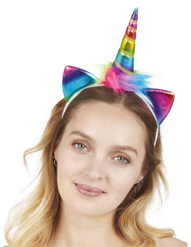 Serre-tête licorne multicolore