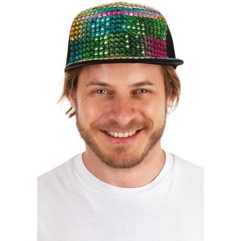 Casquette bling-bling multicolore