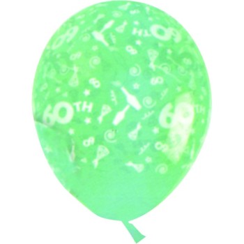 Sachet de 10 ballons chiffre 60