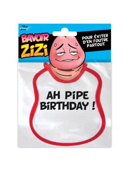 Bavoir zizi Ah Pipe Birthday