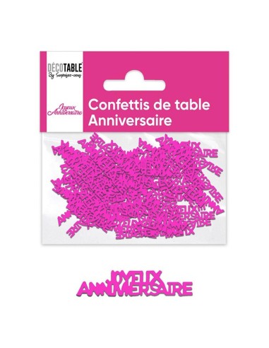 Confettis de table joyeux anniversaire