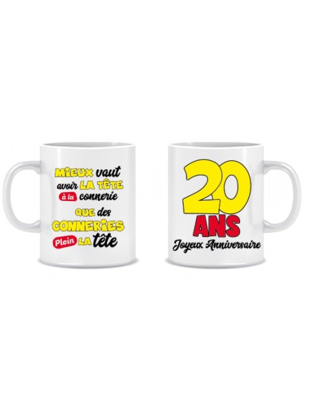 Mug anniversaire 20 ans