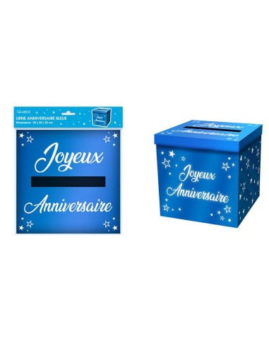 Urne anniversaire bleue