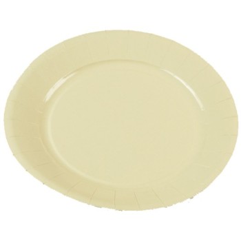 10 assiettes 23cm crème