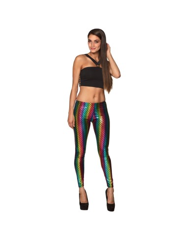 Legging sirène arc-en-ciel