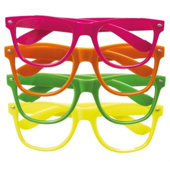 4 lunettes fluo assorties