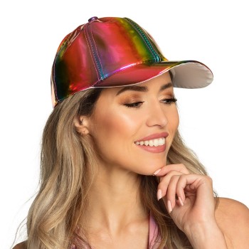 Casquette holo arc-en-ciel réglable