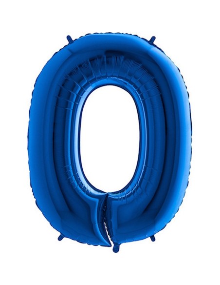 Ballon chiffre 0 géant bleu