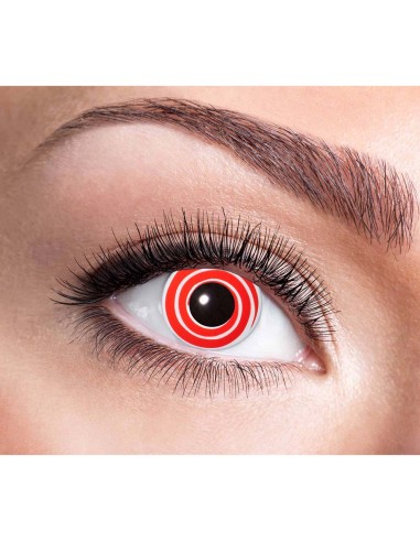 Lentilles spirales rouge poupée Saw