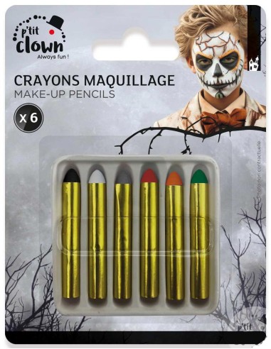 6 crayons maquillage Halloween