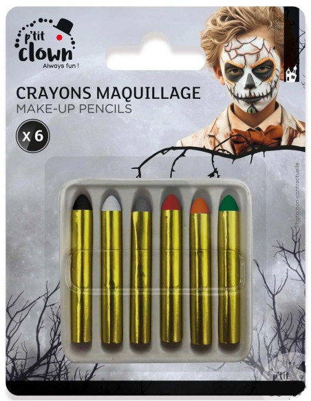 6 crayons maquillage Halloween