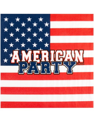 20 serviettes USA American Party