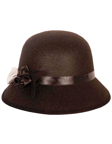 Chapeau charleston avec noeud noir