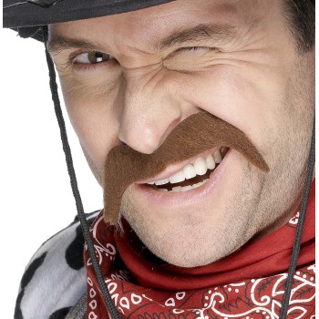 Moustache cow-boy chatain