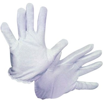 Gants polyester adulte blanc