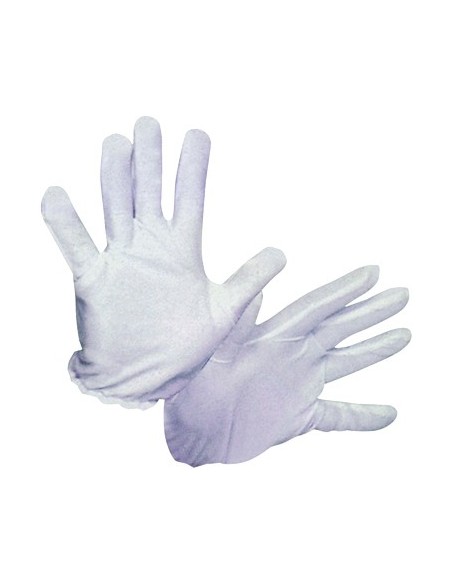 Gants polyester adulte blanc