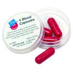 4 capsules de sang à croquer