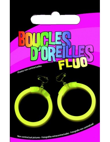 Boucles d'oreilles à clip fluo