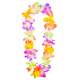 Collier hawaiien tissu fleurs