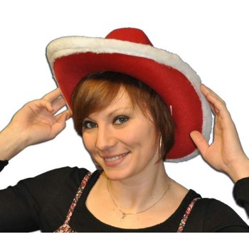 Chapeau cow-boy rouge