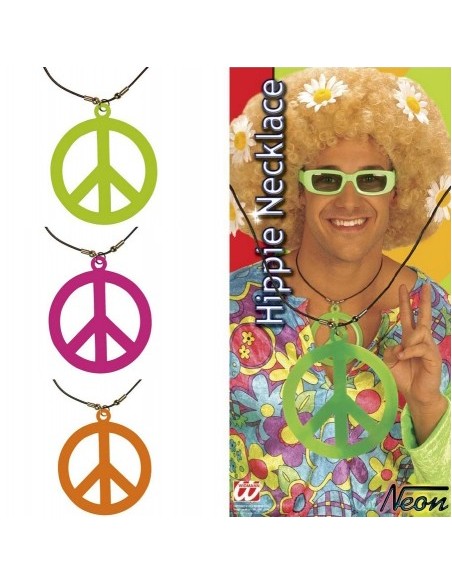 Collier hippie peace and love