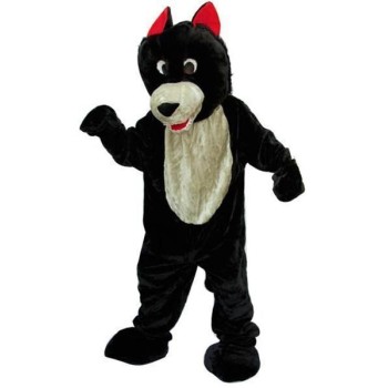 Mascotte de loup noir