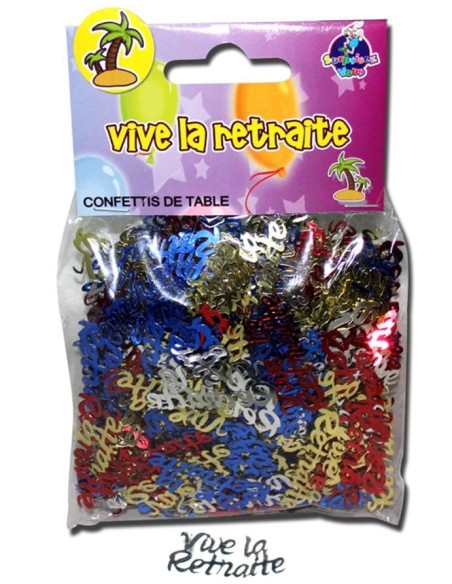 Confettis "Vive la retraite"