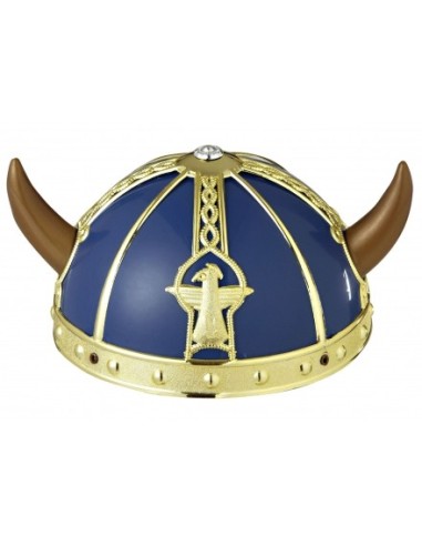 Casque de viking bleu