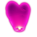 Lanterne volante coeur