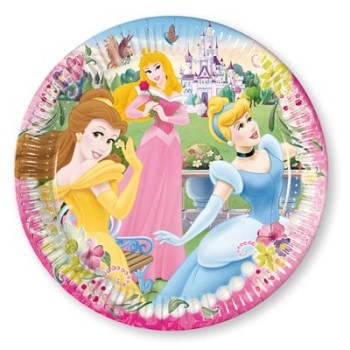 8 assiettes carton Princesses