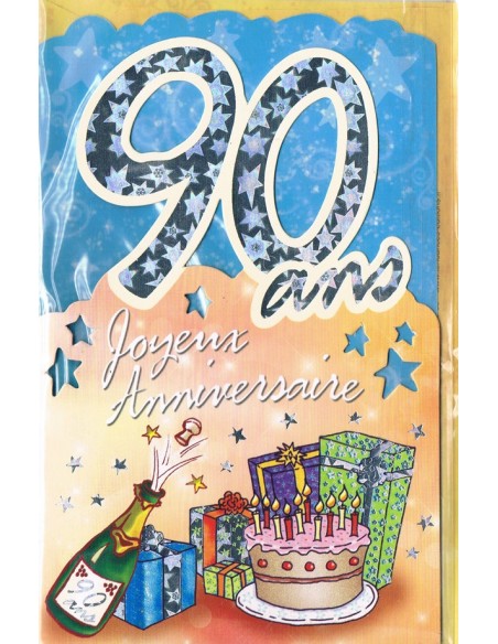 Carte Joyeux Anniversaire 90 ans