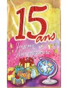 Carte Joyeux Anniversaire 15 ans