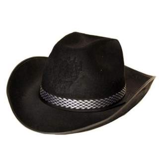 Chapeau de cow-boy noir