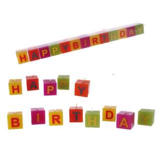 Bougies cubes happy birthday