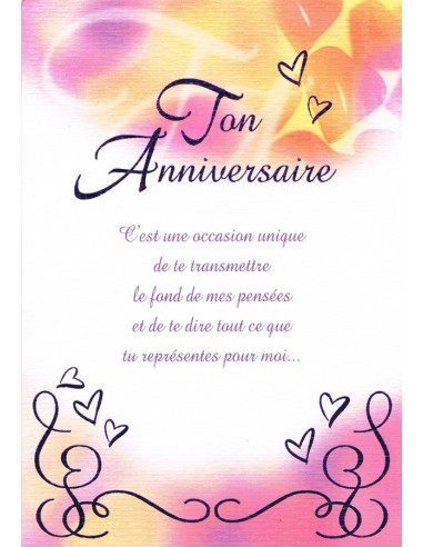 Carte ton anniversaire