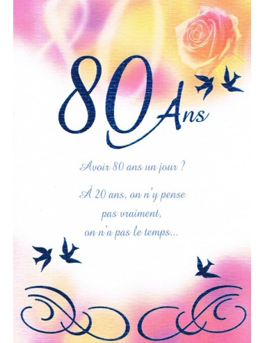 Carte anniversaire 80 ans