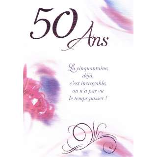 Carte anniversaire 50 ans - Méga Fête