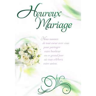 Carte heureux mariage
