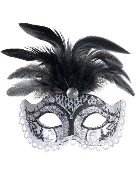 Masque Venise avec plumes