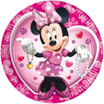 10 assiettes carton Minnie Mouse